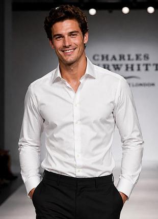Сорочка чоловіча charles tyrwhitt біла xl (100% бавовна)