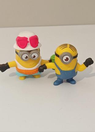 Euc minions despicable me figure toys movie mcdonalds happy meal toy cake topper лот з двох фігурок
