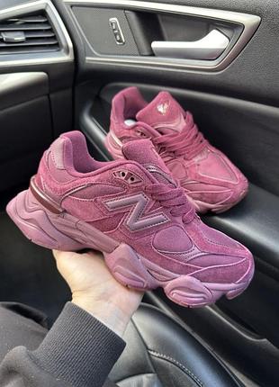 Стильные женские кроссовки new balance 9060 burgundy