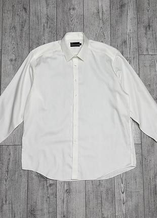 Чоловіча сорочка marks & spencer, кремова, xl- xxl, бавовна