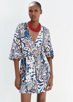 Короткий комбинезон с принтом от zara, размер s❤️