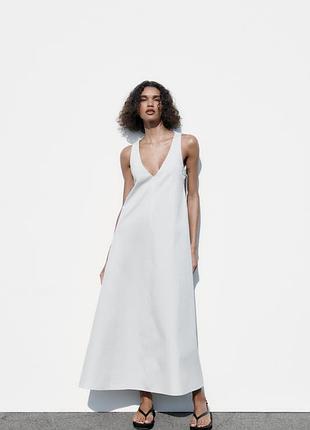 Неимовirna платье с вырезом нa спинке от zara, размер s, м