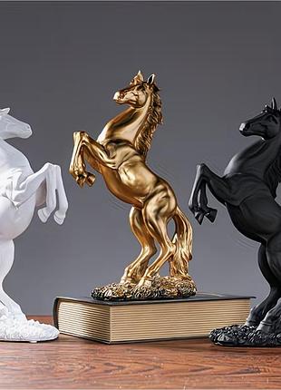 Золота статуетка кінь 🐎 золотий кінь декор для дому