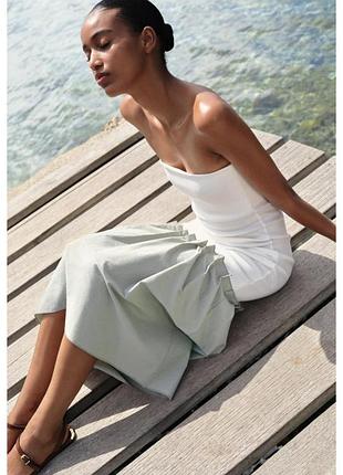 Плаття міді zara без бретельок