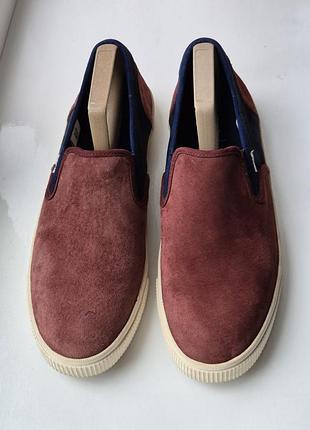 Замшеві чоловічі сліпони мокасини toms, розмір 44