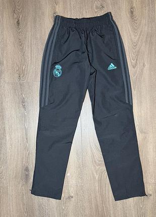 Чорні спортивні штани adidas real madrid icon woven, вік 11-12 років , зріст до 155 см