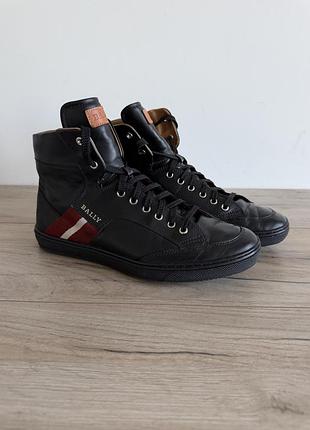 Черевики шкіряні bally oldani men’s high-top leather sneakers оригінал