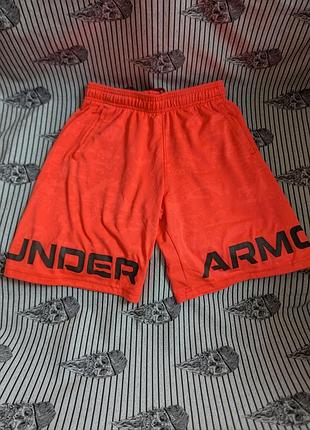 Шорты спортивные under armour ylg оригинал неоновые оранжевые