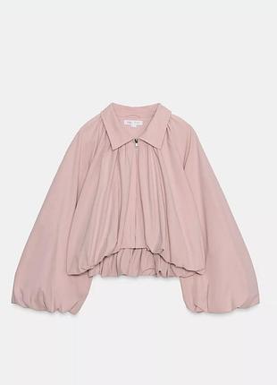 Бомбер zara рожевий