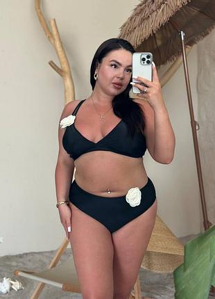⭐⭐⭐⭐⭐ 
раздельный купальник с завышенной талией plus size батал большой размер 🌊