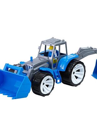 Дитяча іграшка "трактор bams 2 ковша" 007/8bms(blue) розмір 37х20х19 см