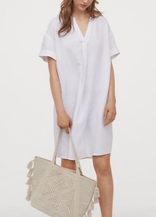 Льняне плаття / сукня / туніка h&m (льон, віскоза)