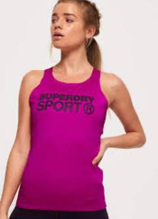Женская майка для спорта super dry sport uk 16 eur 44
