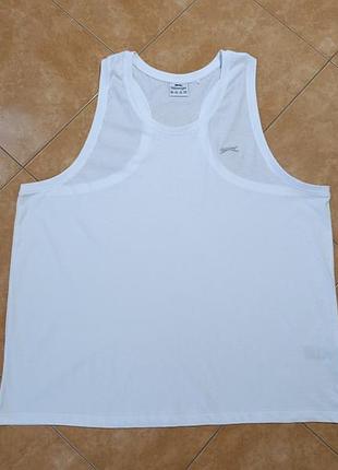 Біла чоловіча майка slazenger muscle vest