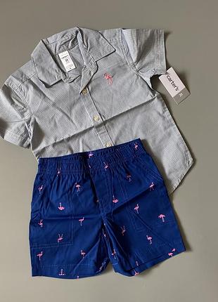 Костюм carters шорти і сорочка 2т