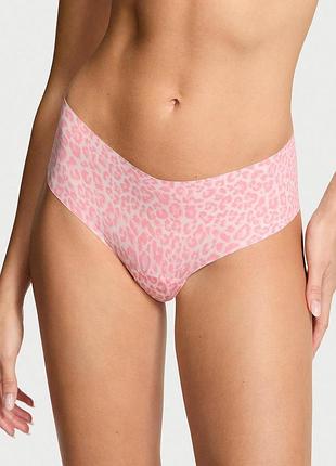 Жіночі трусики victoria's secret (698532447515) no-show cheeky pink leo xl рожеві