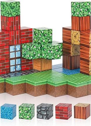 Магнитный конструктор minecraft forest set майнкрафт приключения в лесу 144 деталей + сумка