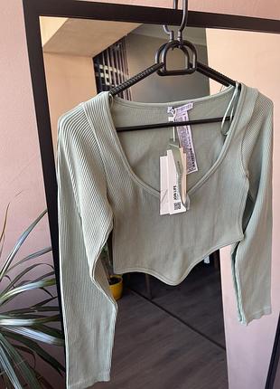 Топ в рубчик zara