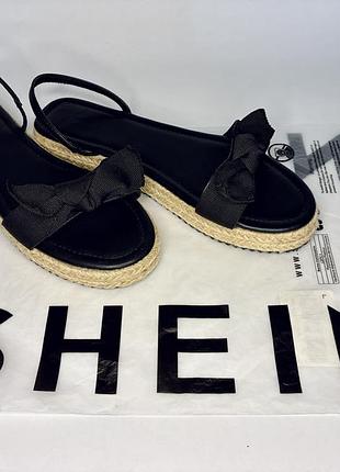 Літні босоніжки, сандалі, еспадрильї shein 39 - 40 чорні