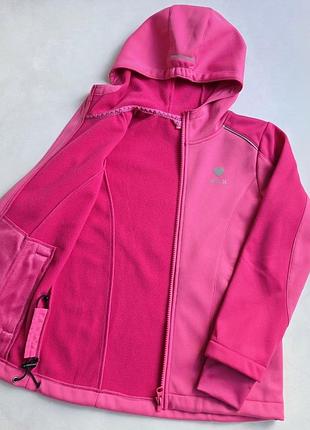 Детская куртка софтшелл на флисе crivit 122-128 см softshell водонепроницаемая для девочек 2