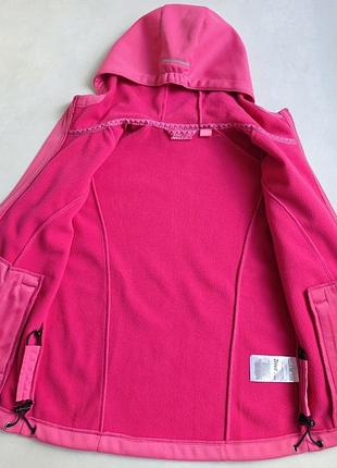 Детская куртка софтшелл на флисе crivit 122-128 см softshell водонепроницаемая для девочек 3