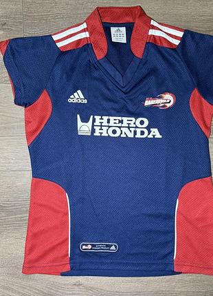 Оригінальна вінтажна крикетна футболка adidas delhi daredevils ipl 2010 hero honda, asian m