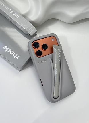 Чехол серый rhode з блиском на iphone 11,11 pro,11 pro max,13,14,15,16,16 pro