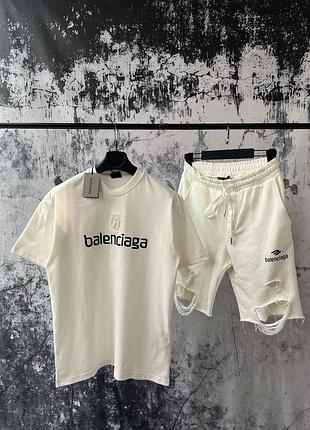 Balenciaga комплект шорты футболу мужская оверсайз унисекс