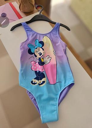 Primark суцільний купальник для дівчинки з принтом minnie mouse 💜