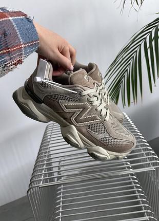 Женские кроссовки new balance 9060 beige brown 36-37-38-39-40-41