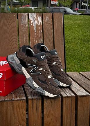 Мужские кроссовки new balance 9060 коричневые