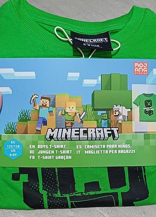 Футболка minecraft 122-128см 6-8роков