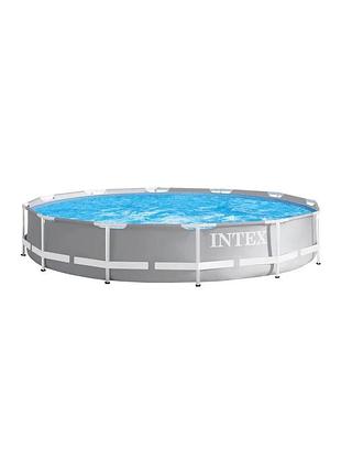 Каркасный бассейн intex 26710 круглый 366×76 см 6503 л для детей и взрослых