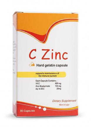 Мультивитамины c zinc с цинк 600 мг/20 мг 30 капсул египет оригинал