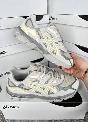 Женские кроссовки asics gel-nyc grey beige