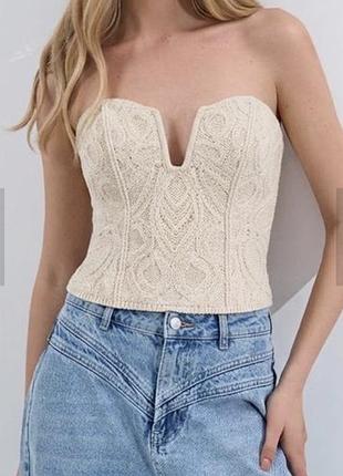 H&m топ корсет ажурний