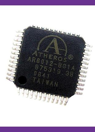 Мережевий контролер atheros ar8012-bg1a на 10/100 мбіт для ремонту плат пк та ноутбуків, чіп у корпусі qfp48