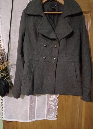 Короткое пальто с долей шерсти2 фото