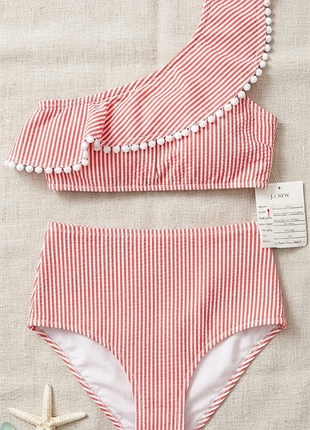 Стильний купальник j.crew у червоно-білу смужку