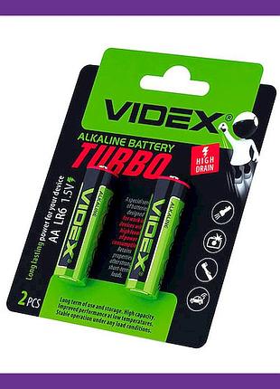 Живлення для пультів та іграшок надійна лужна батарея aa videx turbo alkaline 1.5в на 1 штуку товару