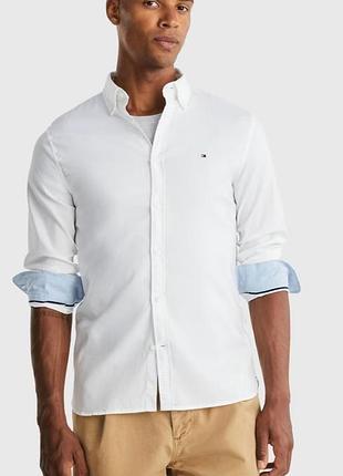 Чоловіча біла сорочка tommy hilfiger slim fit (оригінал, розмір m / 15.5)