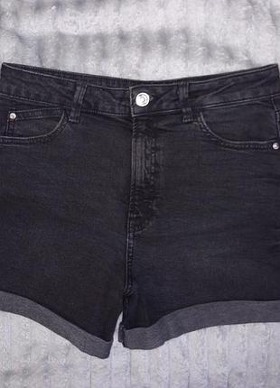 Женские черные джинсовые шорты