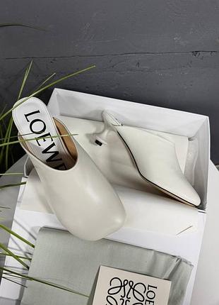 Женские мюди сабо на каблуке лоеве loewe