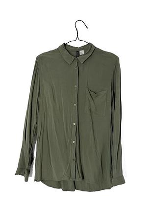 Мужская рубашка цвета хаки h&amp;m
