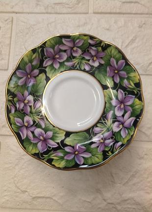 Винтажное блюдце royal albert «purple violet» (provincial flowers), английская