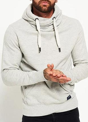 Худи superdry с капюшоном crossover - воротник с перекрестным вырезом, карман кенгуру (s)