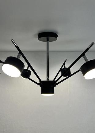 Светильник потолочный luminaria mary 7xgx53 black/chrome