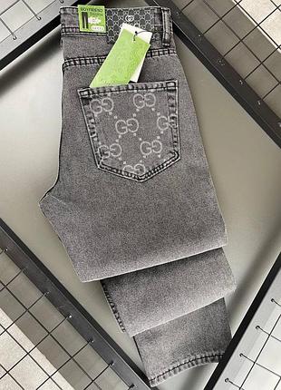 Чоловічі джинси gucci в сірому кольорі