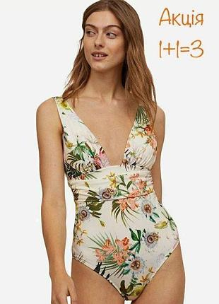 Слитный купальник h&amp;m в тропический принт