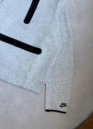 Кофта nike sportwear tech fleece сіра 4